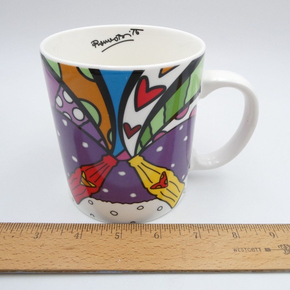 Romero Britto for Coca-Cola Large Mug 2014 Bottles Hearts Love - Picture 11 of 12